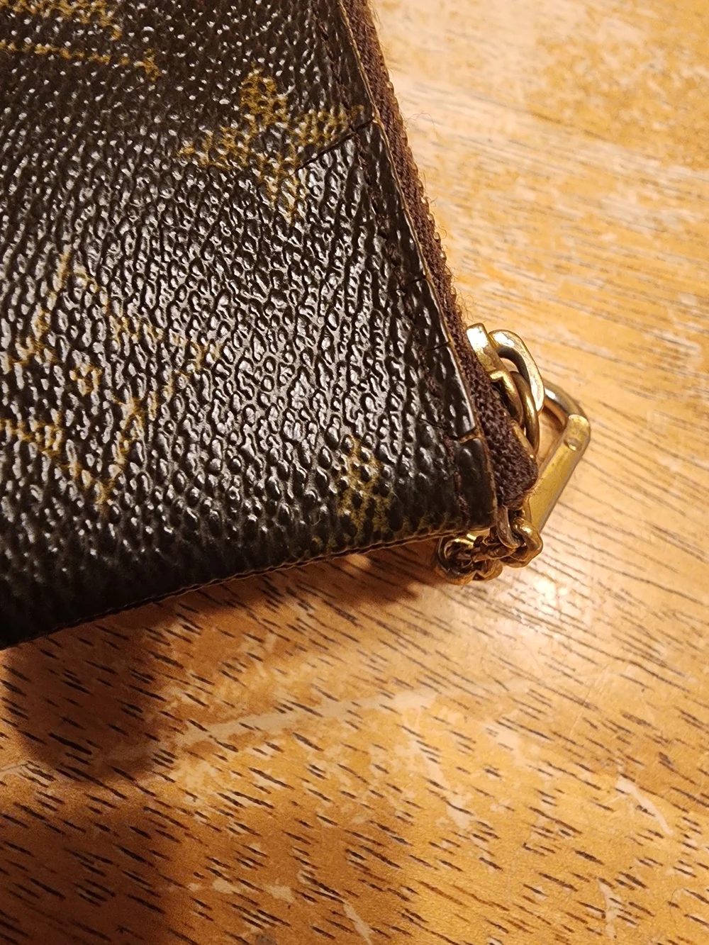 Louis Vuitton Monogram Key Pouch (Pochette Clés), classic brown monogram